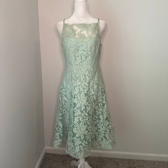 Nanette Lepore light green sleeveless a-line midi dress size 6 - Picture 2 of 14